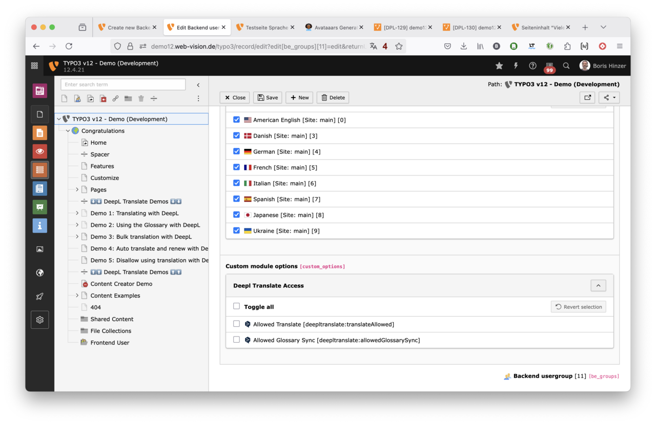 Disallow access to DeepL for users
